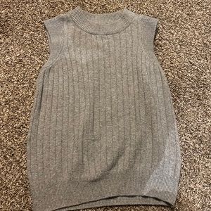 gray sweater tank top